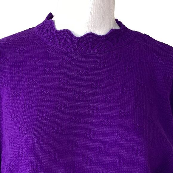 Vintage Jessie purple sweater pullover large. 0584 - Picture 2 of 7